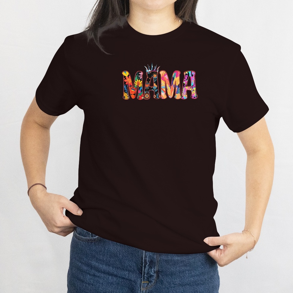 "MAMA" CUSTOMIZED T-SHIRT. 100% COTTON. BLACK, VARIOUS SIZES